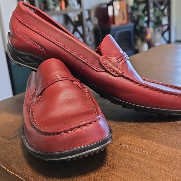 Shoes - Deer Stag Made In Brazil Womens Burgundy Walking Loafers Leather Size 6.5W